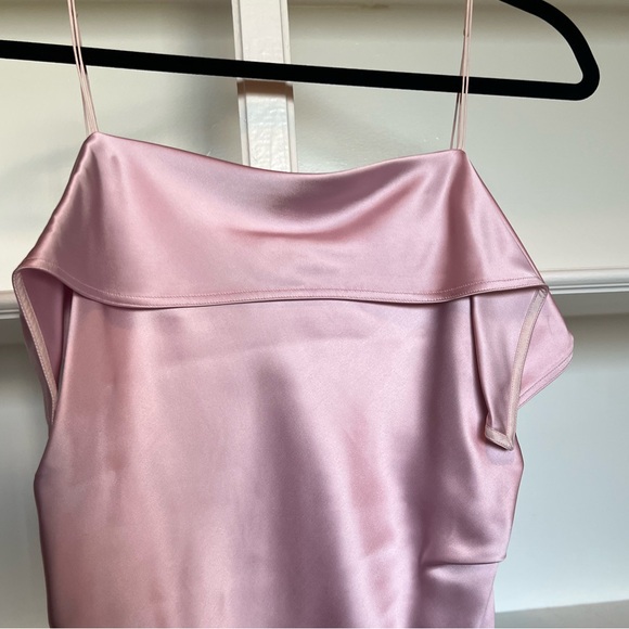 Helmut Lang Pink Front Drape Satin Top - 12 US Womens - Picture 3 of 8